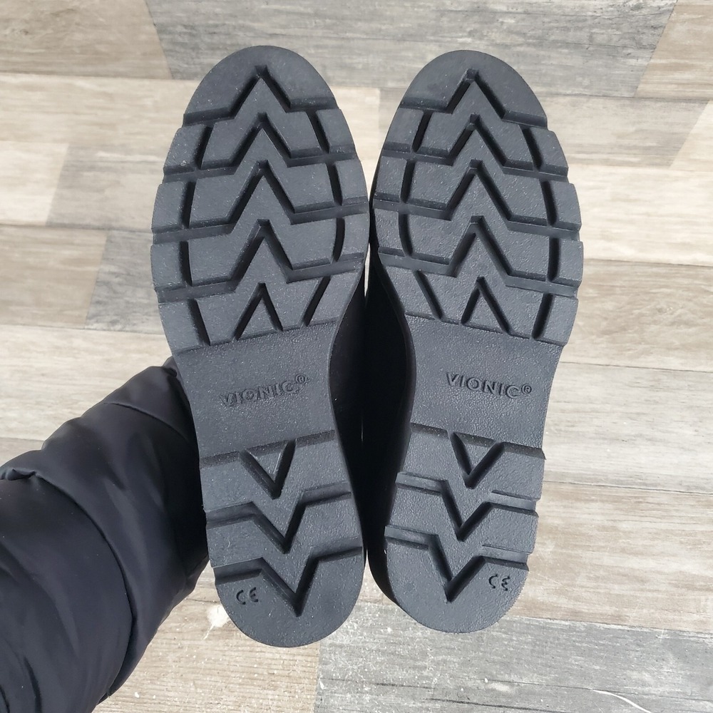 Vionic Willa Wedge Womens Loafer Sz 9 M Comfort Black Suede Leather Slip-On Shoe - Picture 10 of 12